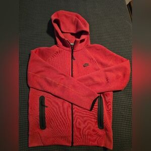 Nike Red Hoodie with Black Accents